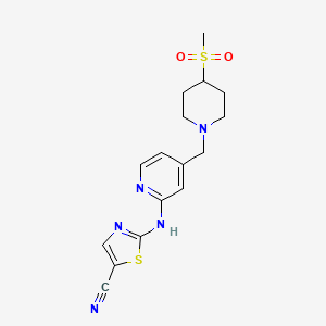 molecular formula C16H19N5O2S2 B13993793 N-(1,3-Thiazol-2-yl)pyridin-2-amine 22 CAS No. 479611-88-6