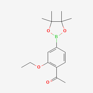molecular formula C16H23BO4 B13993805 1-[2-Ethoxy-4-(4,4,5,5-tetramethyl-1,3,2-dioxaborolan-2-yl)phenyl]ethanone 