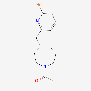molecular formula C14H19BrN2O B1399381 1-(4-((6-Bromopyridin-2-yl)methyl)azepan-1-yl)ethanone CAS No. 1316221-34-7