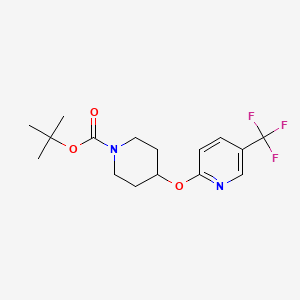 molecular formula C16H21F3N2O3 B13993810 Tert-butyl 4-[5-(trifluoromethyl)pyridin-2-yl]oxypiperidine-1-carboxylate CAS No. 194668-47-8