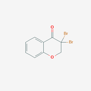 molecular formula C9H6Br2O2 B13993835 3,3-Dibromochroman-4-one CAS No. 98592-23-5