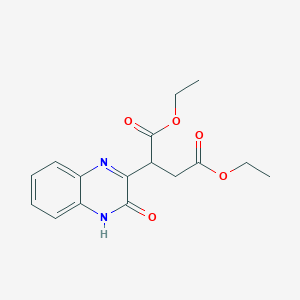 molecular formula C16H18N2O5 B13993869 diethyl 2-(3-oxo-4H-quinoxalin-2-yl)butanedioate CAS No. 1501-74-2