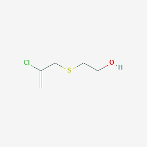 molecular formula C5H9ClOS B13993874 Ethanol,2-[(2-chloro-2-propen-1-yl)thio]- CAS No. 5310-35-0