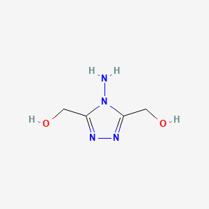 molecular formula C4H8N4O2 B13993884 4-Amino-4H-1,2,4-triazole-3,5-dimethanol CAS No. 21531-98-6