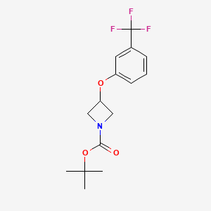 molecular formula C15H18F3NO3 B13993892 tert-Butyl 3-(3-(trifluoromethyl)phenoxy)azetidine-1-carboxylate 