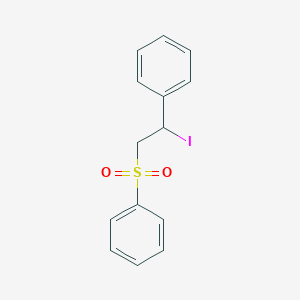 molecular formula C14H13IO2S B13993894 [2-(Benzenesulfonyl)-1-iodoethyl]benzene CAS No. 77144-78-6