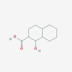 molecular formula C11H18O3 B1399390 1-Hydroxydecahydronaphthalene-2-carboxylic acid CAS No. 861354-05-4