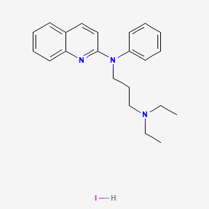 molecular formula C22H28IN3 B13993916 N,n-diethyl-n-phenyl-n-quinolin-2-yl-propane-1,3-diamine CAS No. 5439-76-9