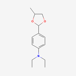 molecular formula C14H21NO2 B13993936 n,n-Diethyl-4-(4-methyl-1,3-dioxolan-2-yl)aniline CAS No. 7144-76-5