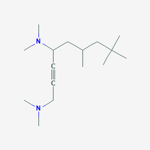 molecular formula C16H32N2 B13993940 1-N,1-N,4-N,4-N,6,8,8-heptamethylnon-2-yne-1,4-diamine CAS No. 7467-62-1