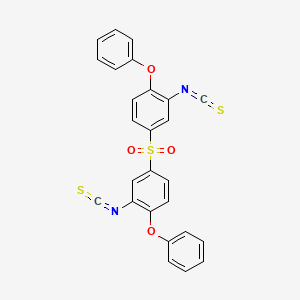 molecular formula C26H16N2O4S3 B13993942 1,1'-Sulfonylbis(3-isothiocyanato-4-phenoxybenzene) CAS No. 40939-81-9