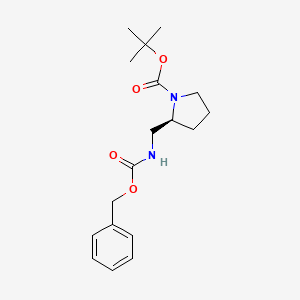molecular formula C18H26N2O4 B1399395 tert-butyl (2S)-2-(phenylmethoxycarbonylaminomethyl)pyrrolidine-1-carboxylate CAS No. 929048-08-8