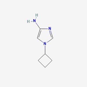 molecular formula C7H11N3 B13993957 1-Cyclobutyl-1H-imidazol-4-amine 