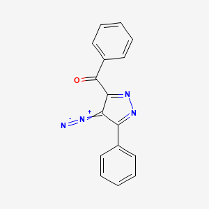 molecular formula C16H10N4O B13993975 (E)-(4-Diazonio-5-phenyl-3H-pyrazol-3-ylidene)(phenyl)methanolate CAS No. 92792-56-8