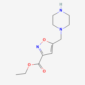 Ethyl 5-piperazin-1-ylmethylisoxazole-3-carboxylate