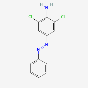 molecular formula C12H9Cl2N3 B13994010 Benzenamine,2,6-dichloro-4-(2-phenyldiazenyl)- CAS No. 7145-65-5