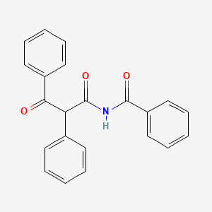 molecular formula C22H17NO3 B13994022 N-Benzoyl-3-oxo-2,3-diphenylpropanamide CAS No. 14072-63-0