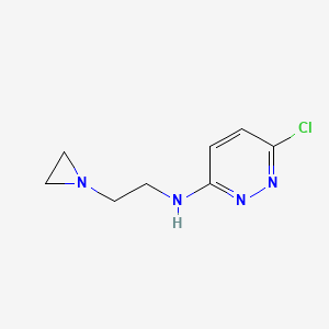 molecular formula C8H11ClN4 B13994028 N-[2-(aziridin-1-yl)ethyl]-6-chloropyridazin-3-amine CAS No. 90003-04-6