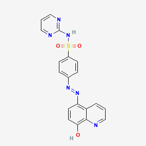 molecular formula C19H14N6O3S B13994057 4-[(8-hydroxyquinolin-5-yl)diazenyl]-N-pyrimidin-2-ylbenzenesulfonamide CAS No. 29821-92-9