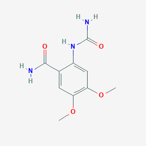 molecular formula C10H13N3O4 B13994070 2-(Carbamoylamino)-4,5-dimethoxybenzamide CAS No. 91944-07-9