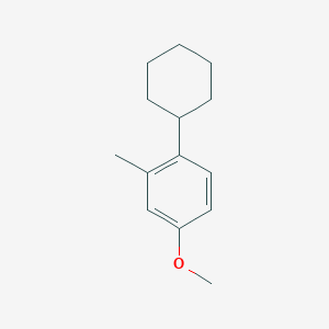 molecular formula C14H20O B13994076 1-Cyclohexyl-4-methoxy-2-methyl-benzene 