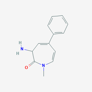 molecular formula C13H14N2O B1399412 3-Amino-1-methyl-5-phenyl-1H-azepin-2(3H)-one CAS No. 1116394-85-4