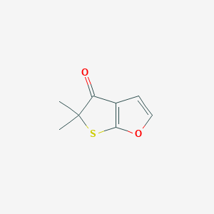 molecular formula C8H8O2S B13994124 5,5-Dimethylthieno[2,3-b]furan-4-one 