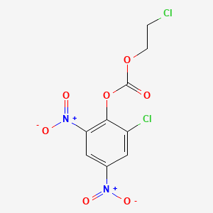 molecular formula C9H6Cl2N2O7 B13994139 2-Chloro-4,6-dinitrophenyl-2-chloroethyl carbonate CAS No. 73758-37-9