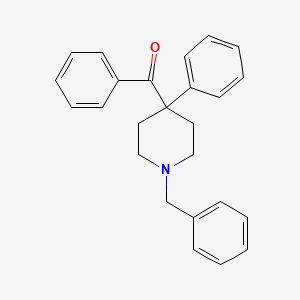 molecular formula C25H25NO B13994151 Phenyl 4-phenyl-1-(phenylmethyl)-4-piperidyl ketone CAS No. 84604-98-8