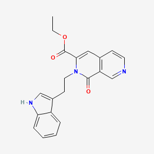 molecular formula C21H19N3O3 B13994182 ethyl 2-[2-(1H-indol-3-yl)ethyl]-1-oxo-2,7-naphthyridine-3-carboxylate CAS No. 58752-34-4