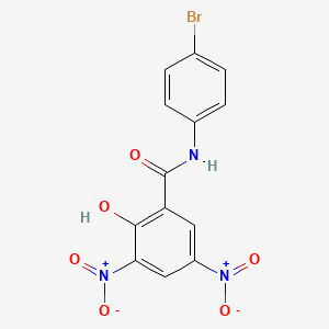 molecular formula C13H8BrN3O6 B13994223 n-(4-Bromophenyl)-2-hydroxy-3,5-dinitrobenzamide CAS No. 10515-59-0