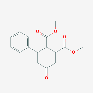 molecular formula C16H18O5 B13994267 Dimethyl 5-oxo-3-phenylcyclohexane-1,2-dicarboxylate CAS No. 215457-93-5