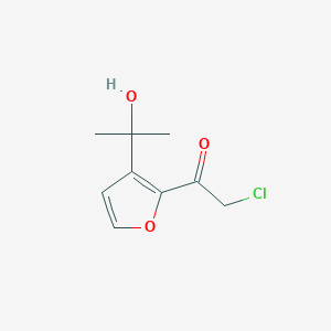 molecular formula C9H11ClO3 B13994315 2-Chloro-1-[3-(2-hydroxypropan-2-yl)furan-2-yl]ethan-1-one CAS No. 231297-30-6