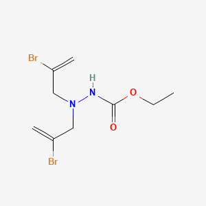 molecular formula C9H14Br2N2O2 B13994323 Ethyl 2,2-bis(2-bromoprop-2-en-1-yl)hydrazinecarboxylate CAS No. 24423-59-4