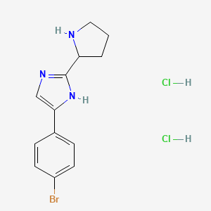 molecular formula C13H16BrCl2N3 B13994365 (S)-5-(4-Bromophenyl)-2-(pyrrolidin-2-yl)-1H-imidazole dihydrochloride 