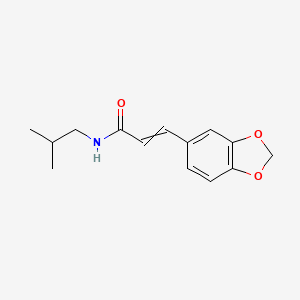 molecular formula C14H17NO3 B13994382 Cinnamamide, N-isobutyl-3,4-(methylenedioxy)- 
