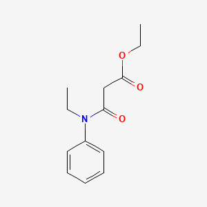 molecular formula C13H17NO3 B13994383 Propanoic acid, 3-(ethylphenylamino)-3-oxo-, ethyl ester CAS No. 59050-16-7