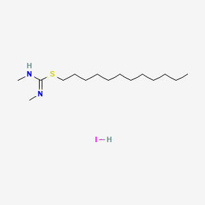 molecular formula C15H33IN2S B13994404 Pseudourea, 2-dodecyl-1,3-dimethyl-2-thio-, hydriodide CAS No. 5395-98-2