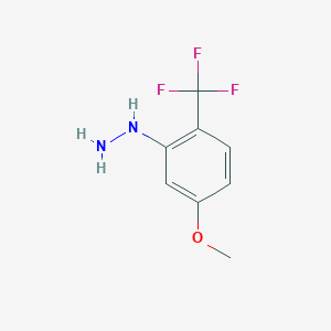 molecular formula C8H9F3N2O B13994424 3-Hydrazinyl-4-(trifluoromethyl)anisole 
