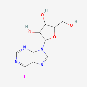 molecular formula C10H11IN4O4 B13994436 6-Iodo-9-pentofuranosyl-9h-purine CAS No. 14426-53-0