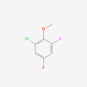 molecular formula C7H5ClFIO B13994442 1-Chloro-5-fluoro-3-iodo-2-methoxybenzene CAS No. 1228093-59-1