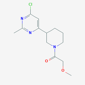 molecular formula C13H18ClN3O2 B1399447 1-(3-(6-Chloro-2-methylpyrimidin-4-yl)piperidin-1-yl)-2-methoxyethanone CAS No. 1316217-89-6