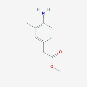 molecular formula C10H13NO2 B13994482 Methyl 2-(4-amino-3-methylphenyl)acetate 
