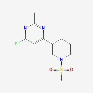 B1399449 4-Chloro-2-methyl-6-(1-(methylsulfonyl)piperidin-3-yl)pyrimidine CAS No. 1316218-10-6