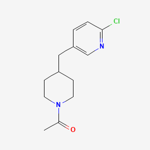 molecular formula C13H17ClN2O B1399452 1-(4-((6-Chloropyridin-3-yl)methyl)piperidin-1-yl)ethan-1-one CAS No. 1316217-83-0