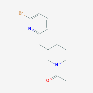 molecular formula C13H17BrN2O B1399455 1-(3-((6-Bromopyridin-2-yl)methyl)piperidin-1-yl)ethanone CAS No. 1316227-05-0