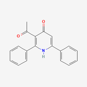 molecular formula C19H15NO2 B13994577 3-Acetyl-2,6-diphenylpyridin-4(1h)-one CAS No. 35466-36-5