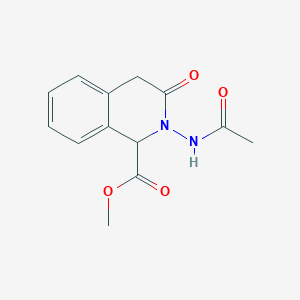 molecular formula C13H14N2O4 B13994582 Methyl 2-acetamido-3-oxo-1,4-dihydroisoquinoline-1-carboxylate CAS No. 63500-01-6