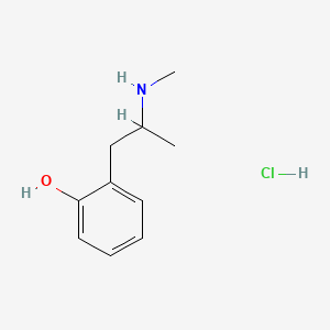 molecular formula C10H16ClNO B13994617 Phenol, o-(2-(methylamino)propyl)-, hydrochloride CAS No. 61866-77-1