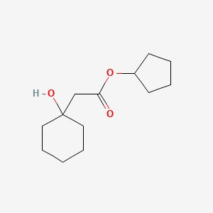 molecular formula C13H22O3 B13994645 Cyclopentyl (1-hydroxycyclohexyl)acetate CAS No. 6946-64-1
